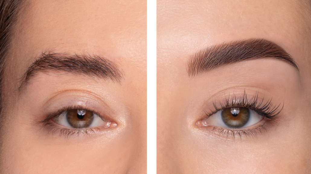 Combinal Hybrid Brow Tint Before After